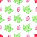 Ink messy drops leaves illustration. Print for cloth design, textile, fabric, wallpaper