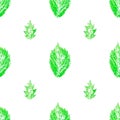 Ink messy drops leaves illustration. Print for cloth design, textile, fabric, wallpaper