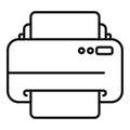 Ink office printer icon outline vector. Computing machine Royalty Free Stock Photo