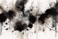 Ink and paint splatters in shades of black and white, creating a minimalist and sophisticated pattern