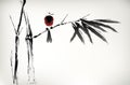 Ink painted bamboo Royalty Free Stock Photo