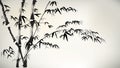 Ink painted bamboo Royalty Free Stock Photo