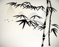 Ink painted bamboo Royalty Free Stock Photo