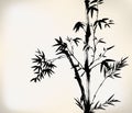 Ink painted bamboo Royalty Free Stock Photo