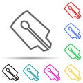 ink pen pen multi color style icon. Simple thin line, outline vector of web icons for ui and ux, website or mobile application Royalty Free Stock Photo