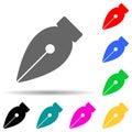 ink pen pen multi color style icon. Simple thin line, outline vector of web icons for ui and ux, website or mobile application Royalty Free Stock Photo