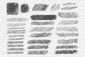 Ink pen scribble vector illustrations set