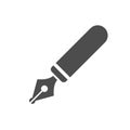 ink pen vector icon isolated on white Royalty Free Stock Photo