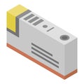 Ink printer cartridge icon, isometric style