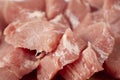 raw pork chopped meat closeup Royalty Free Stock Photo