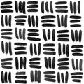 Ink Seamless Pattern. Abstract print with brush strokes. Monochrome hand drawn texture. Artistic tileable background