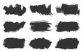 Ink smudge stain bristle rough brush stroke set