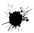 Ink splash. Artistic drop splatter. Creative mess