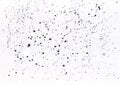 Ink splatter splashes isolated on white background. Hand drawn ink texture backdrop Royalty Free Stock Photo