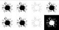 Ink splatter vector paint splashes set black ink splatters isolated design elements creative abstract backgrounds grunge splash Royalty Free Stock Photo