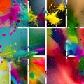 298 Ink Splatters: An expressive and artistic background featuring ink splatters in bold and dramatic colors that create a dynam