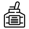 Ink storage icon outline vector. Drawing scripts utensil