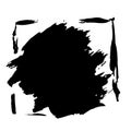 Ink vector dry brush frame. Vector illustration. Grunge hand drawn watercolor texture. Space for text. Royalty Free Stock Photo