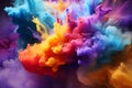 Ink in water Rainbow of colors, Motion Color drop in water,Ink swirling in ,Colorful ink abstraction Royalty Free Stock Photo