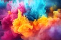 Ink in water Rainbow of colors, Motion Color drop in water,Ink swirling in ,Colorful ink abstraction Royalty Free Stock Photo