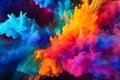 Ink in water Rainbow of colors, Motion Color drop in water,Ink swirling in ,Colorful ink abstraction Royalty Free Stock Photo