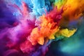 Ink in water Rainbow of colors, Motion Color drop in water,Ink swirling in ,Colorful ink abstraction Royalty Free Stock Photo