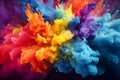 Ink in water Rainbow of colors, Motion Color drop in water,Ink swirling in ,Colorful ink abstraction Royalty Free Stock Photo