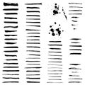 Inkblots, brushes & spots in vector. Royalty Free Stock Photo