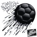 Inked dark soccer ball