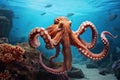 Inky Octopus underwater. Generate Ai