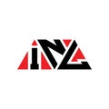 INL triangle letter logo design with triangle shape. INL triangle logo design monogram. INL triangle vector logo template with red Royalty Free Stock Photo