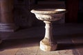 Inlaid marble holy water font in an Italian church Italy - ima Royalty Free Stock Photo