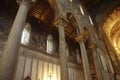 Inlaid mosaics and carvings on columns of Cathredral Monreale