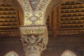 Inlaid mosaics and carvings on columns of Cathredral Monreale