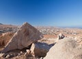 Inland Fuerteventura, trachyte at Tindaya Royalty Free Stock Photo