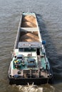 Inland general cargo vessel Royalty Free Stock Photo