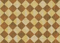 Inlay wood diamond shape pattern texture Royalty Free Stock Photo