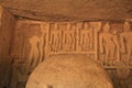 Inlay sculptures in Buddhist cave