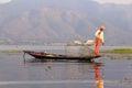 Inle Fisherman Using Boating Legs