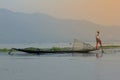 Inle Fisherman Using Boating Legs