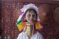Padaung Tribal woman poses for a photo in Inle lake, Myanmar, Burma