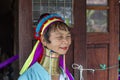 Padaung Tribal woman poses for a photo in Inle lake, Myanmar, Burma