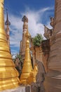 Inle Lake Myanmar - Indein Pagodas Royalty Free Stock Photo