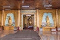 INLE, MYANMAR - NOVEMBER 28, 2016: Interior of Alodaw Pauk Pagoda on Inle lake, Myanm