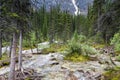 Inlet creek of Lake Moraine Royalty Free Stock Photo