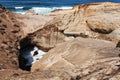 Inlet sea cliffs at Cape Kiwanda Royalty Free Stock Photo