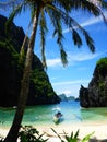 Inlet on the small islands of El Nido, Palawan, Phillipines Royalty Free Stock Photo