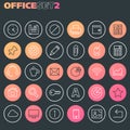 Inline Office Icons Collection, trendy line icons collection Royalty Free Stock Photo