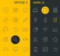 Inline Office Icons Collection, trendy line icons collection Royalty Free Stock Photo