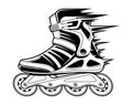 Inline Roller Skate in Motion Royalty Free Stock Photo